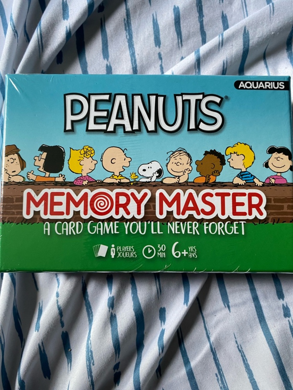 Peanuts Memory Master Card Game - Aqua and Green Box